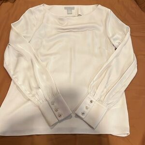 H & M Silk Blouse Beige/Cream